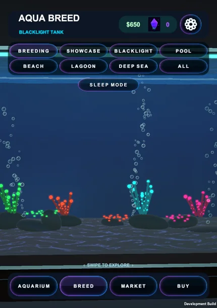 Aqua Breed blacklight aquarium