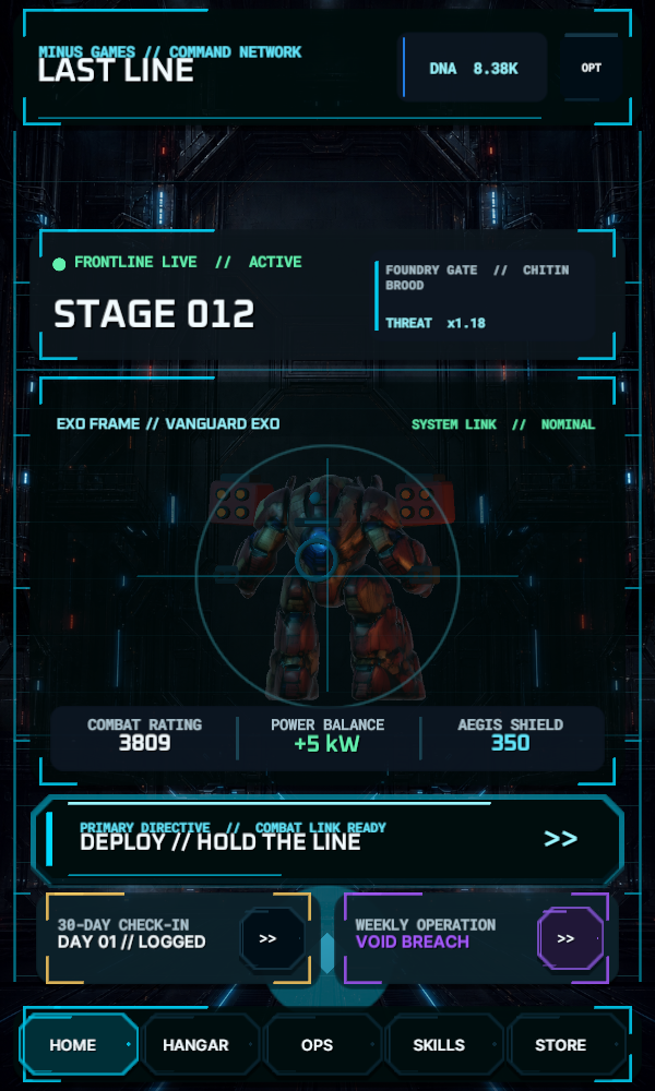 Last Line command screen