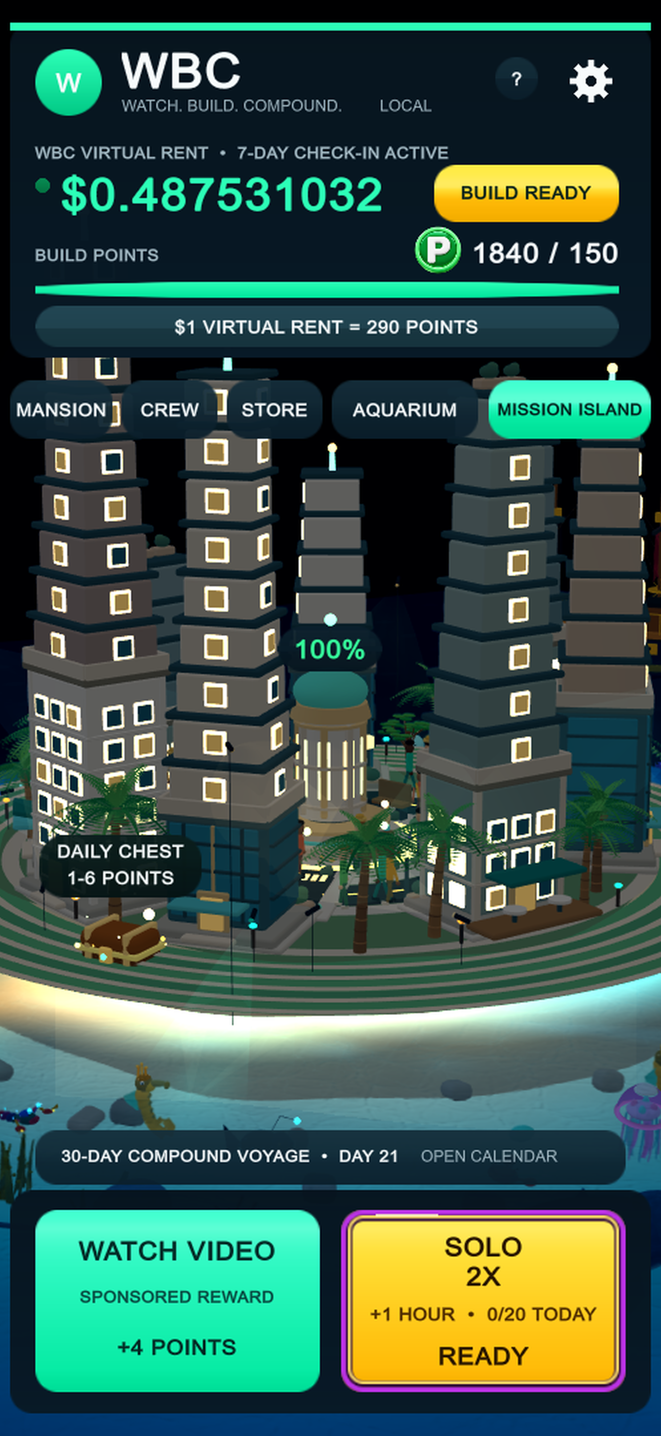WBC city at night