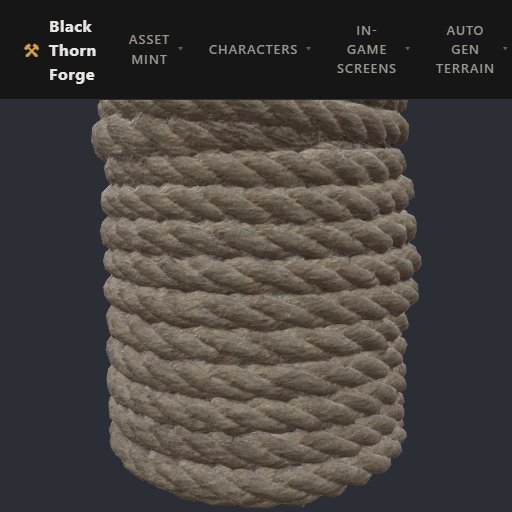 Rope preview from the Minus Zero item library