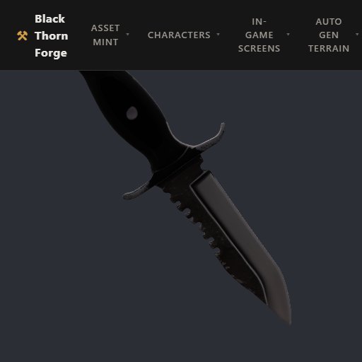 Knife preview from the Minus Zero item library