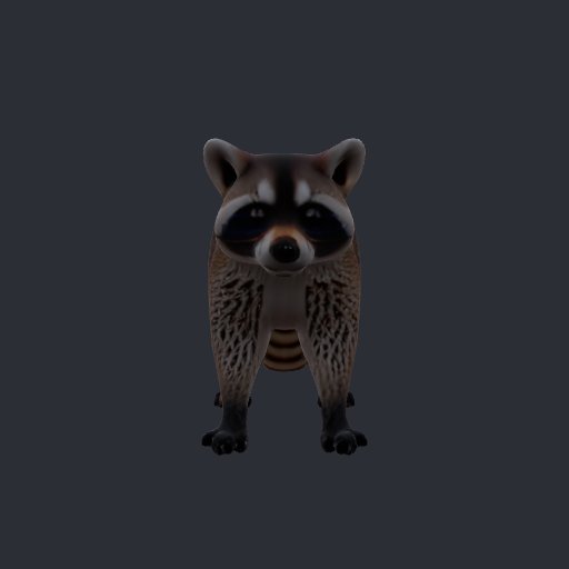 A Young Raccoon Kit, Small With A Black preview from the Minus Zero item library