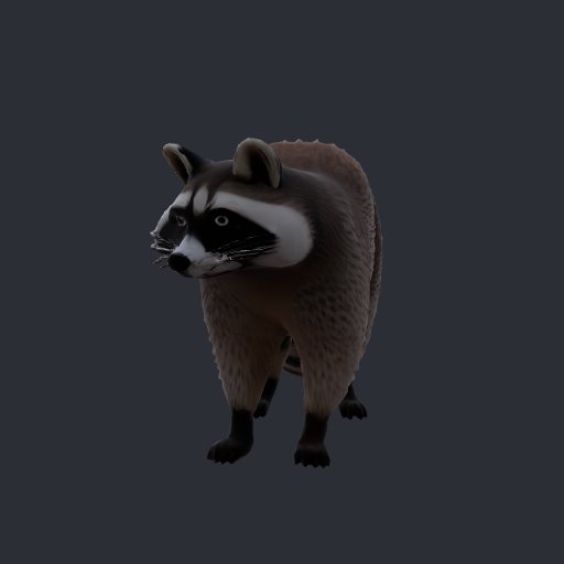 An Adult Raccoon, Stocky Grey Body, Blac preview from the Minus Zero item library