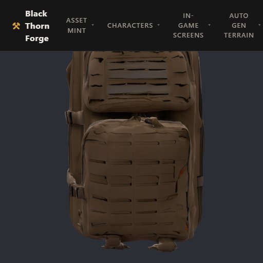 Backpack preview from the Minus Zero item library